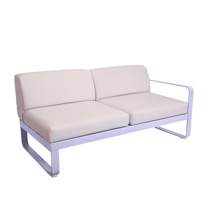 Load image into Gallery viewer, Fermob Bellevie 2-Seater Right Module – Marshmallow frame with Pearl fabric cushions
