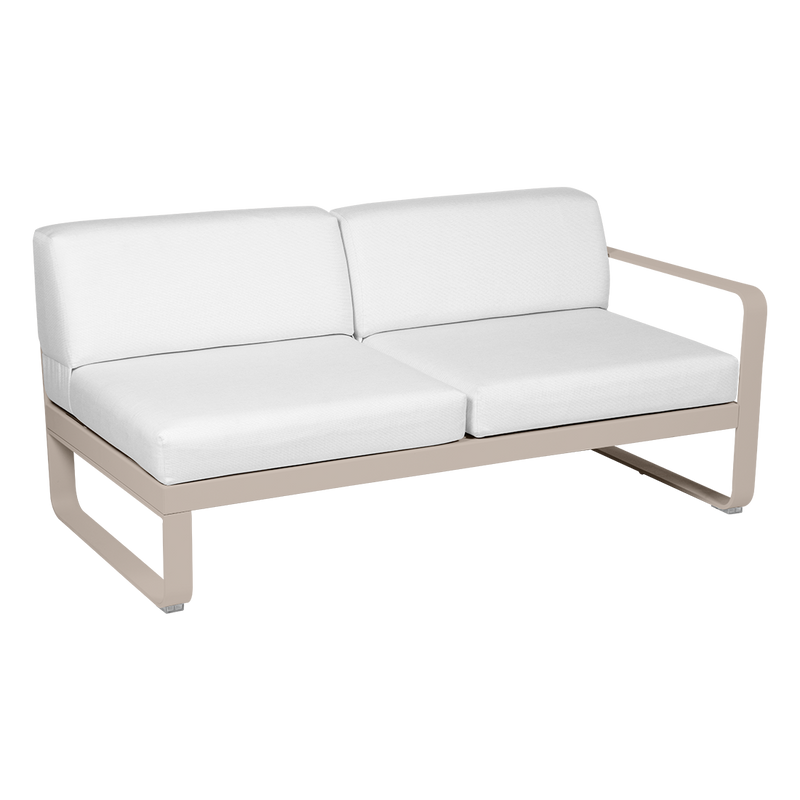 Load image into Gallery viewer, Fermob Bellevie 2-Seater Right Module – Nutmeg frame with Off-White fabric cushions
