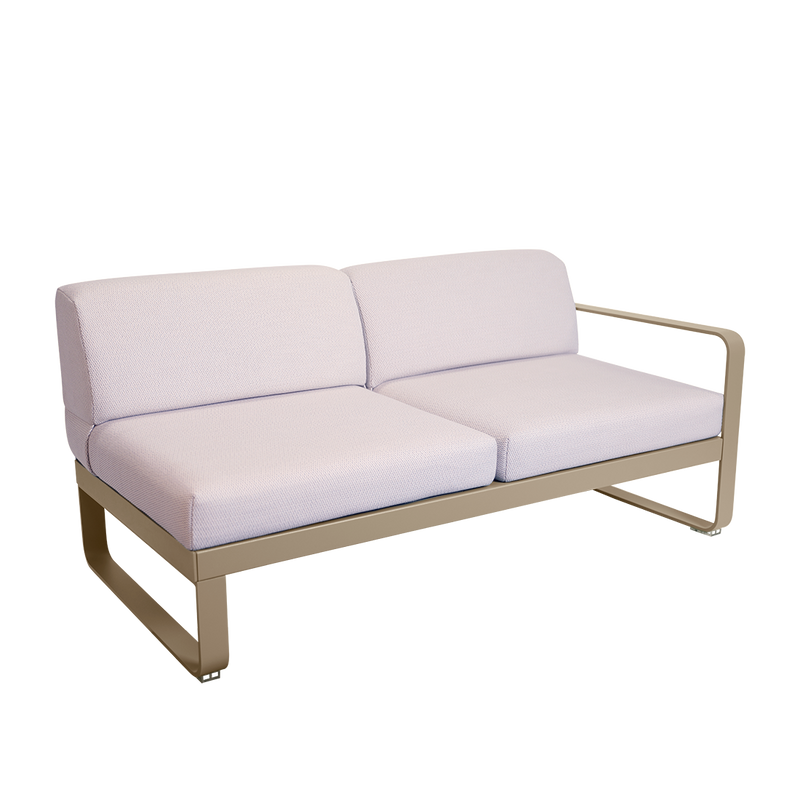 Load image into Gallery viewer, Fermob Bellevie 2-Seater Right Module – Nutmeg frame with Pearl fabric cushions
