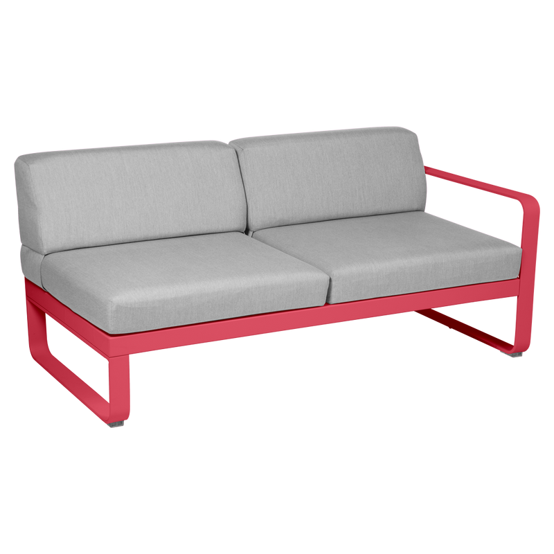 Load image into Gallery viewer, Fermob Bellevie 2-Seater Right Module – Rosalie frame with Flannel Grey fabric cushions
