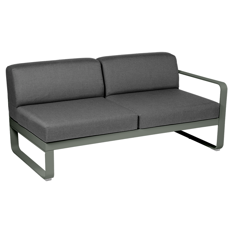 Load image into Gallery viewer, Fermob Bellevie 2-Seater Right Module – Rosemary frame with Graphite Grey fabric cushions
