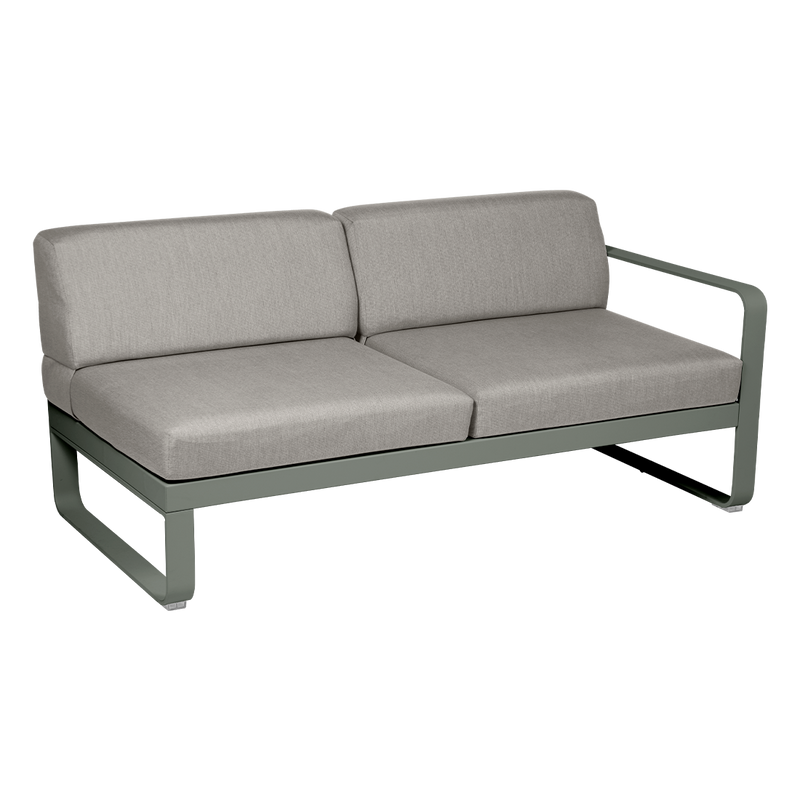 Load image into Gallery viewer, Fermob Bellevie 2-Seater Right Module – Rosemary frame with Grey Taupe fabric cushions
