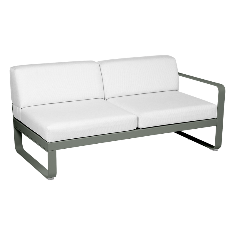 Load image into Gallery viewer, Fermob Bellevie 2-Seater Right Module – Rosemary frame with Off-White fabric cushions
