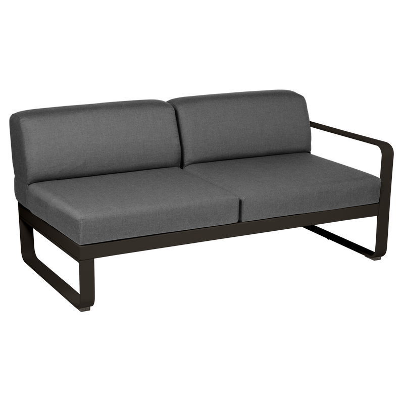Load image into Gallery viewer, Fermob Bellevie 2-Seater Right Module – Tonka frame with Graphite Grey fabric cushions
