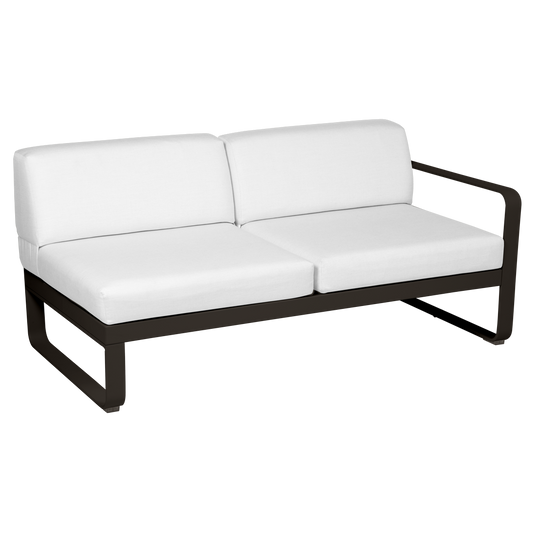Fermob Bellevie 2-Seater Right Module – Tonka frame with Off-White fabric cushions
