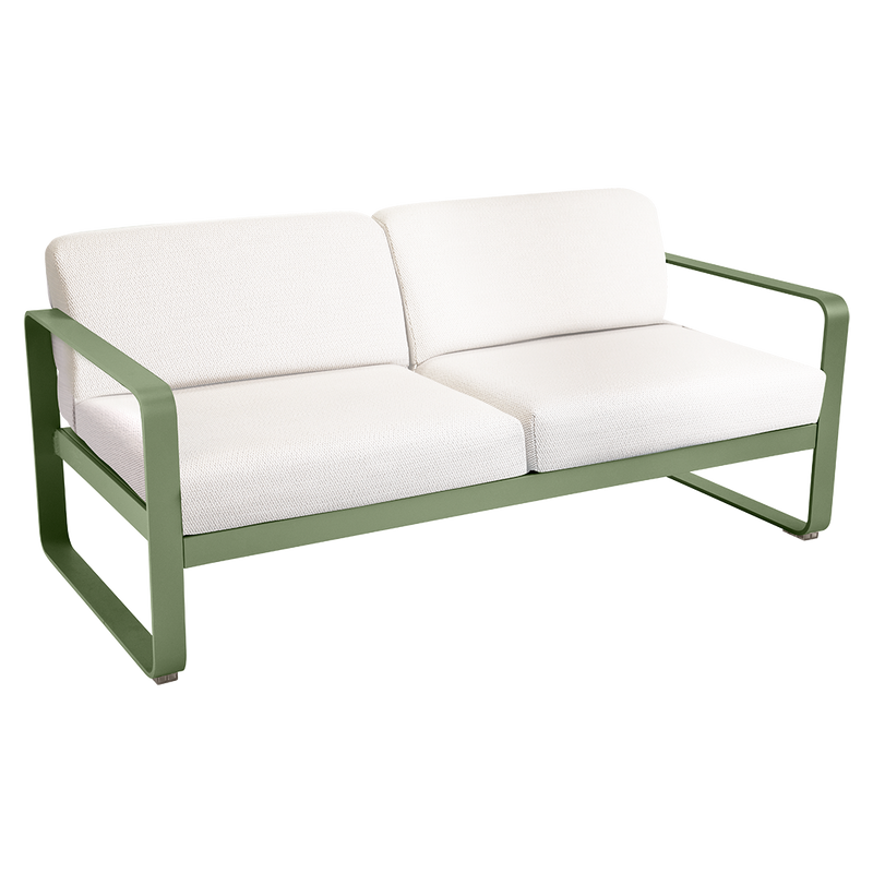 Load image into Gallery viewer, Fermob Bellevie 2-seater outdoor sofa– Cactus frame with Pearl fabric cushions
