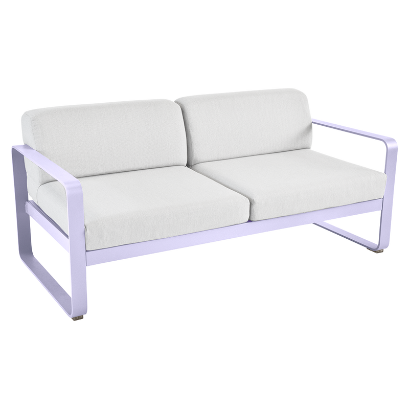 Load image into Gallery viewer, Fermob Bellevie 2-seater outdoor sofa– Marshmallow frame with Off-White fabric cushions
