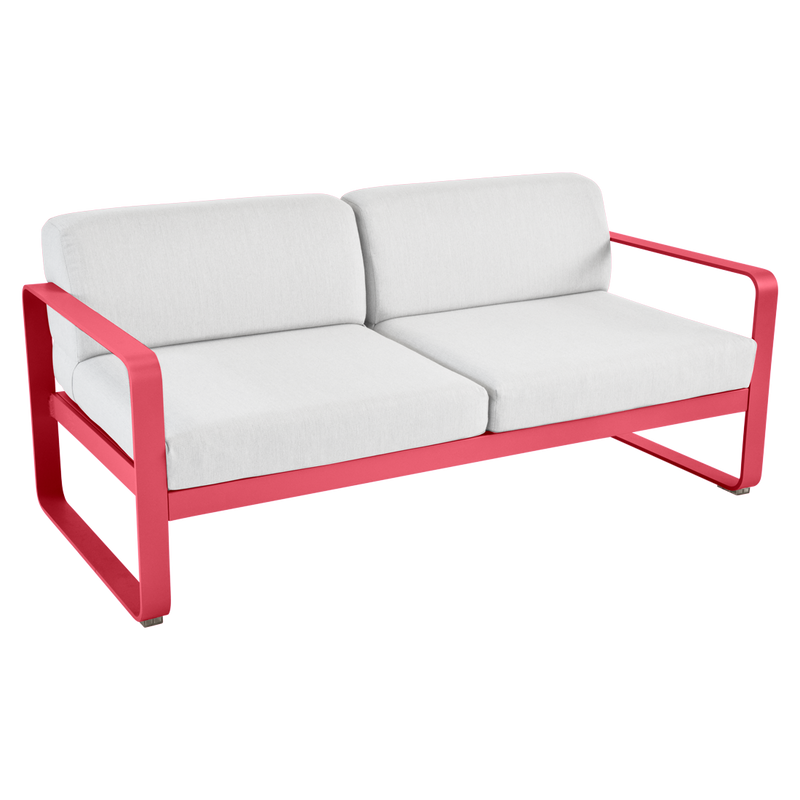 Load image into Gallery viewer, Fermob Bellevie 2-seater outdoor sofa– Rosalie frame with Off-White fabric cushions
