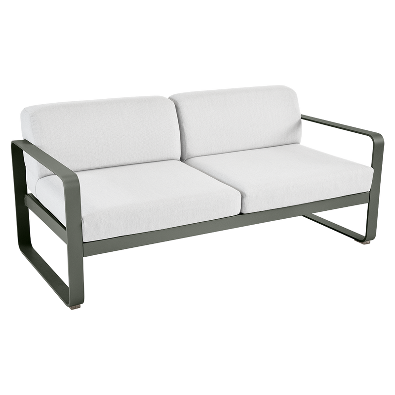 Load image into Gallery viewer, Fermob Bellevie 2-seater outdoor sofa– Rosemary frame with Off-White fabric cushions
