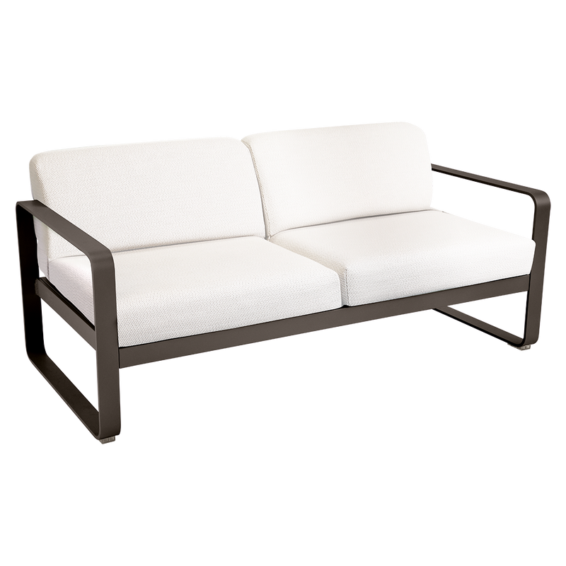 Load image into Gallery viewer, Fermob Bellevie 2-seater outdoor sofa– Tonka frame with Pearl fabric cushions
