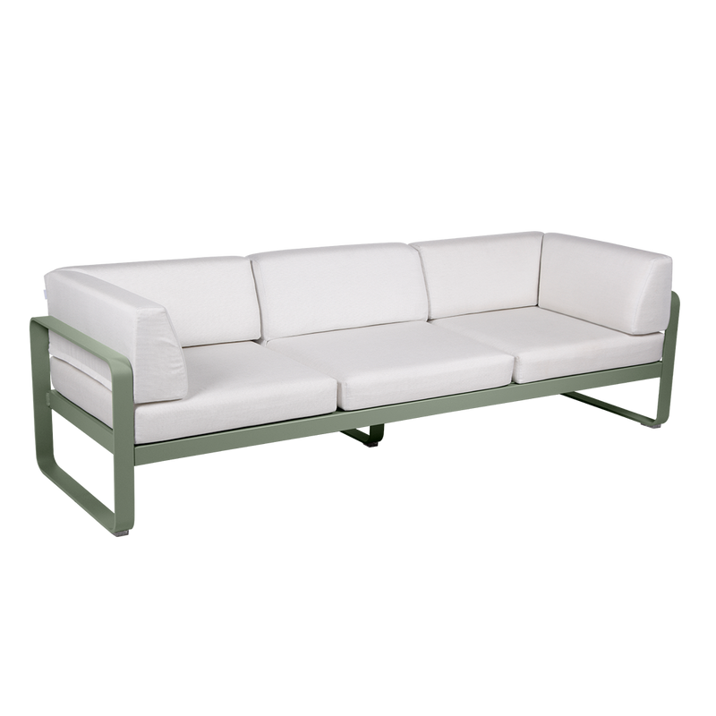 Load image into Gallery viewer, Fermob Bellevie 3-Seater Club Sofa – Cactus frame with Off-White fabric cushions
