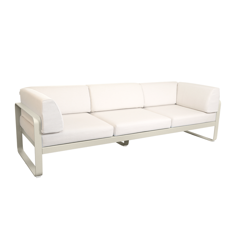 Load image into Gallery viewer, Fermob Bellevie 3-Seater Club Sofa – Clay Grey frame with Pearl fabric cushions
