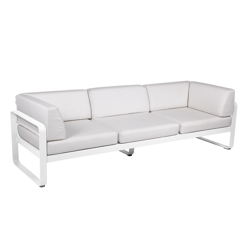 Load image into Gallery viewer, Fermob Bellevie 3-Seater Club Sofa – Cotton White frame with Off-White fabric cushions
