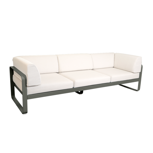 Fermob Bellevie 3-Seater Club Sofa – Rosemary frame with Pearl fabric cushions