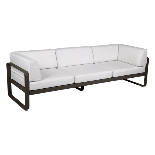 Fermob Bellevie 3-Seater Club Sofa – Tonka frame with Off-White fabric cushions