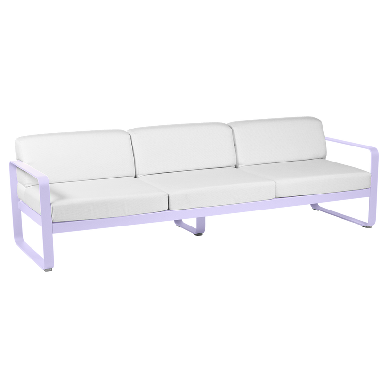 Load image into Gallery viewer, Fermob Bellevie 3-seater outdoor sofa– Marshmallow frame with Off-White fabric cushions
