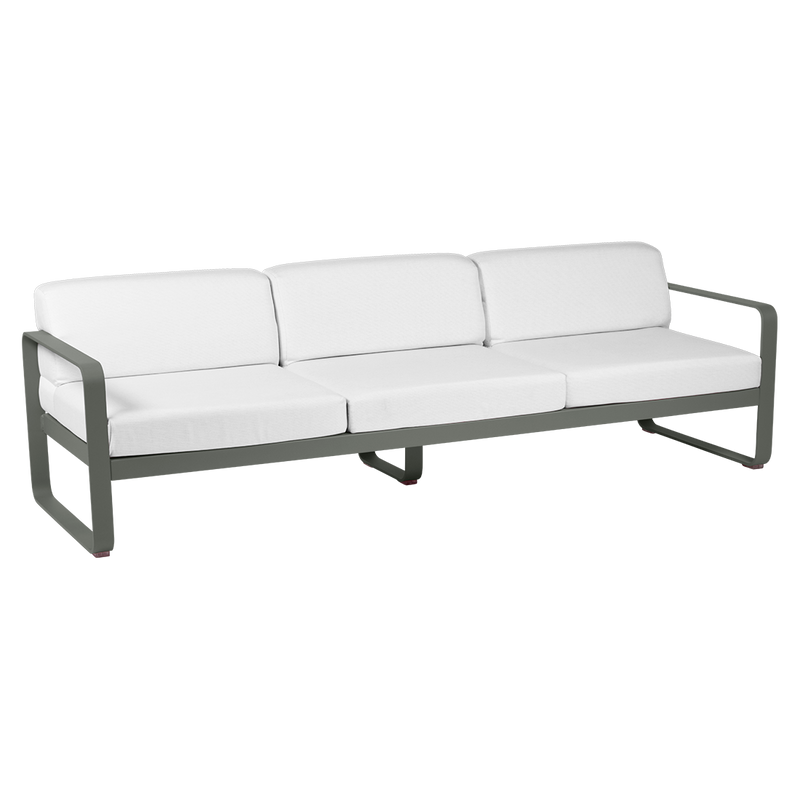 Load image into Gallery viewer, Fermob Bellevie 3-seater outdoor sofa– Rosemary frame with Off-White fabric cushions

