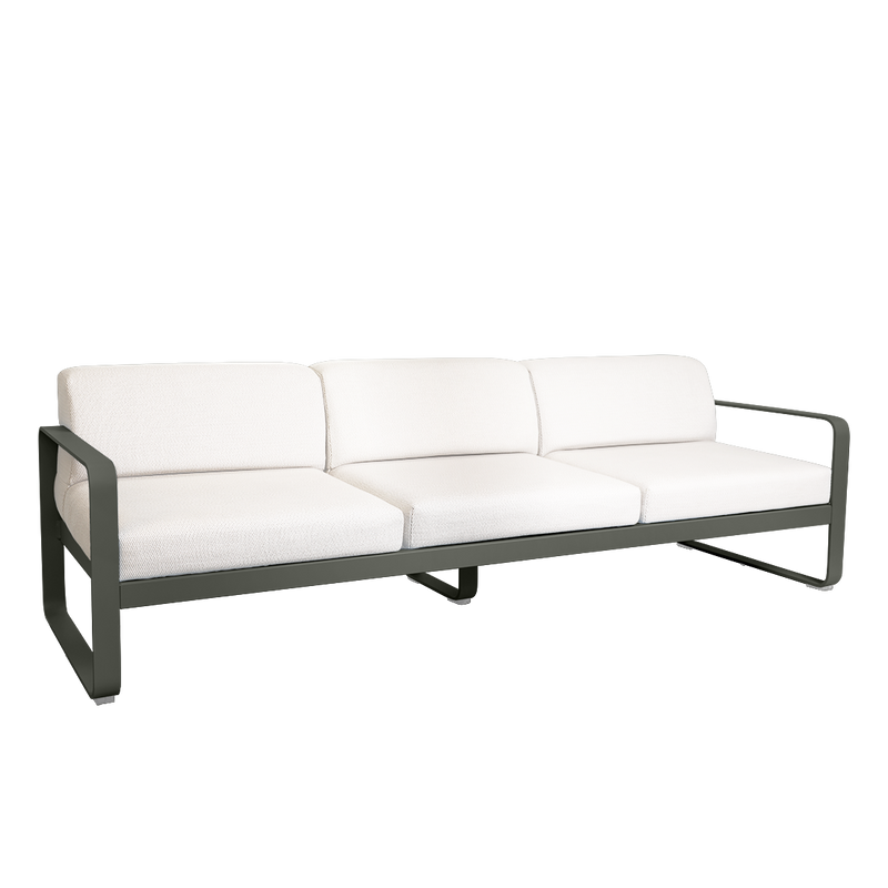 Load image into Gallery viewer, Fermob Bellevie 3-seater outdoor sofa– Rosemary frame with Pearl fabric cushions
