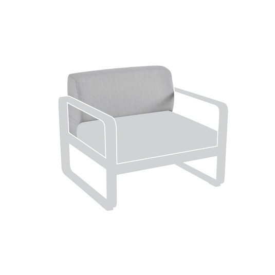 Fermob Bellevie Backrest Cushion Cover – Armchair & Sofas in Grey Taupe fabric