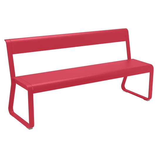 Fermob Bellevie Bench with Backrest in Rosalie