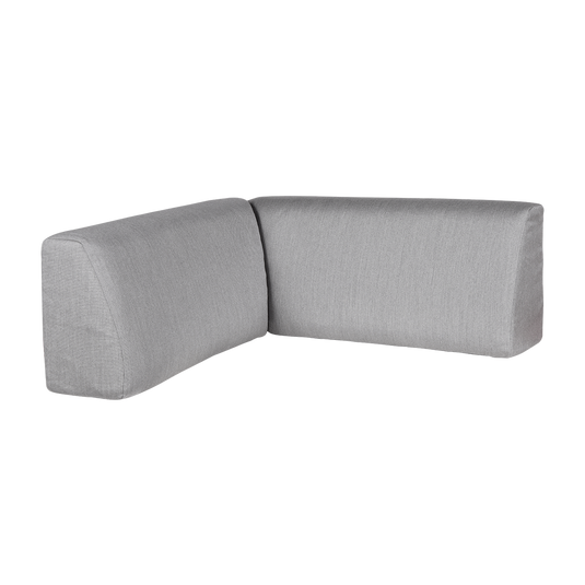 Fermob Bellevie Corner Cushion in Flannel Grey fabric