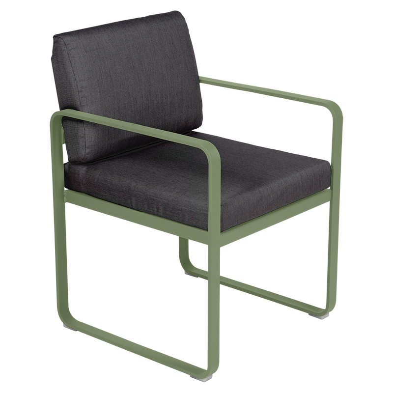 Load image into Gallery viewer, Fermob Bellevie dining armchair– Cactus frame with Graphite Grey fabric cushions
