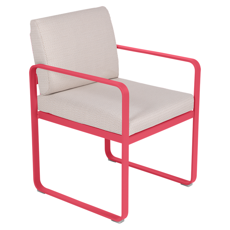 Load image into Gallery viewer, Fermob Bellevie dining armchair– Rosalie frame with Pearl fabric cushions
