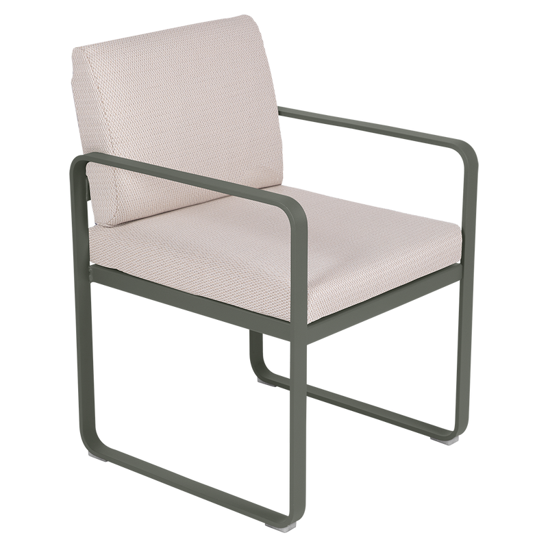 Load image into Gallery viewer, Fermob Bellevie dining armchair– Rosemary frame with Pearl fabric cushions
