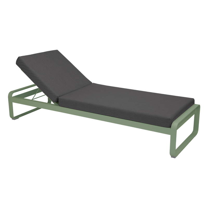 Load image into Gallery viewer, Fermob Bellevie Premium sunlounger– Cactus frame with Graphite Grey fabric cushions
