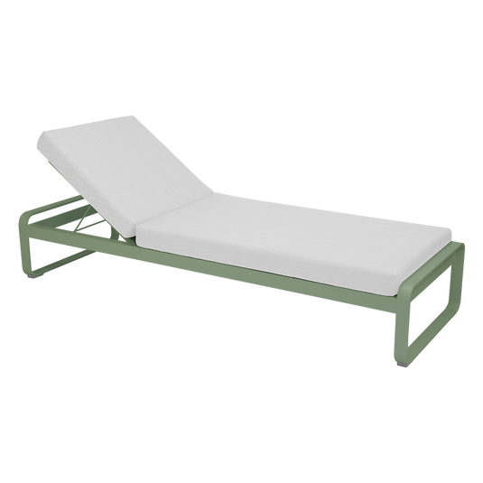 Fermob Bellevie Premium sunlounger– Cactus frame with Off-White fabric cushions