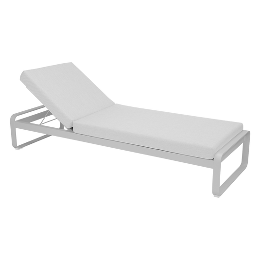 Fermob Bellevie Premium Sunlounger Mattress Cover in Off-White fabric