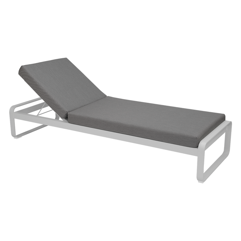 Load image into Gallery viewer, Fermob Bellevie Premium Sunlounger Mattress in Flannel Grey fabric
