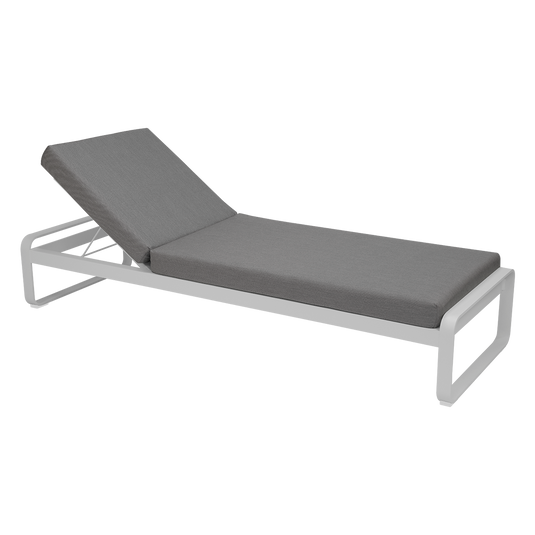 Fermob Bellevie Premium Sunlounger Mattress in Flannel Grey fabric