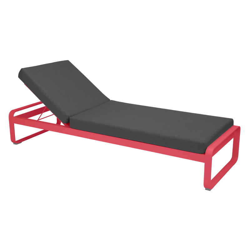 Load image into Gallery viewer, Fermob Bellevie Premium sunlounger– Rosalie frame with Graphite Grey fabric cushions
