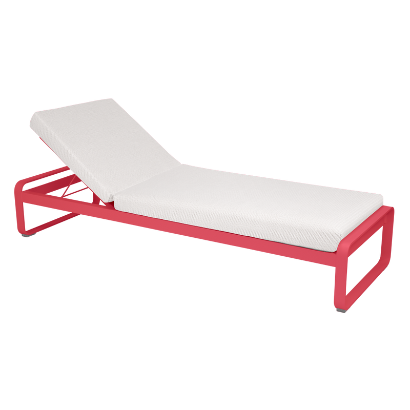 Load image into Gallery viewer, Fermob Bellevie Premium sunlounger– Rosalie frame with Pearl fabric cushions
