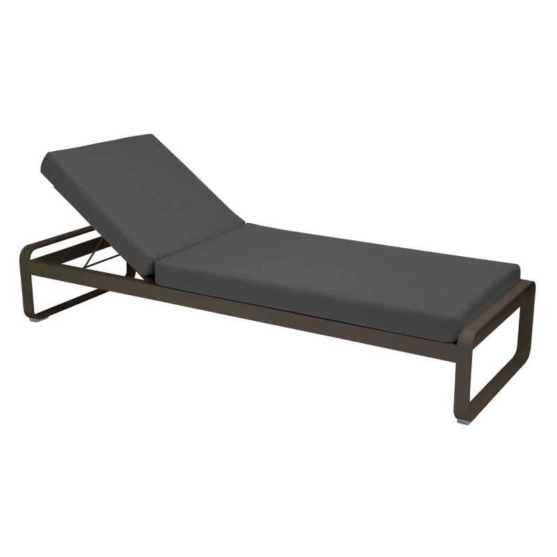 Load image into Gallery viewer, Fermob Bellevie Premium sunlounger– Tonka frame with Graphite Grey fabric cushions
