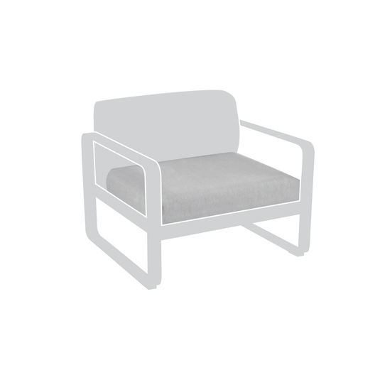 Fermob Bellevie Seat Cushion Cover – Armchair & Sofas in Grey Taupe fabric