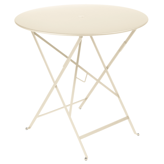 Fermob Bistro Table Ø77cm Round Folding Table in Latte Beige