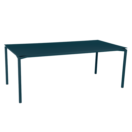 Fermob CALVI Rectangular Dining Table 195 x 95 cm Eight Seater in Acapulco Blue