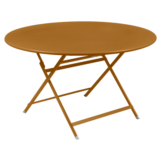 Fermob CARACTÈRE Foldable Table Ø128 cm Eight Seater in Gingerbread