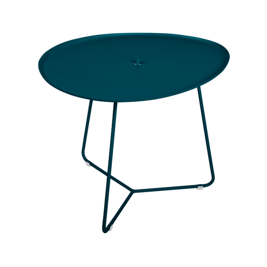 Fermob Cocotte Low Table 55 x 44.5 cm in Acapulco Blue