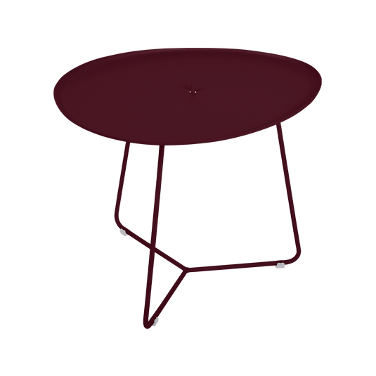 Fermob Cocotte Low Table 55 x 44.5 cm in Black Cherry