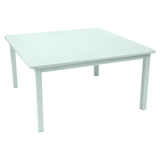 Fermob Craft Square Table 143 x 143 cm in Ice Mint – large square garden dining table in powder-coated steel