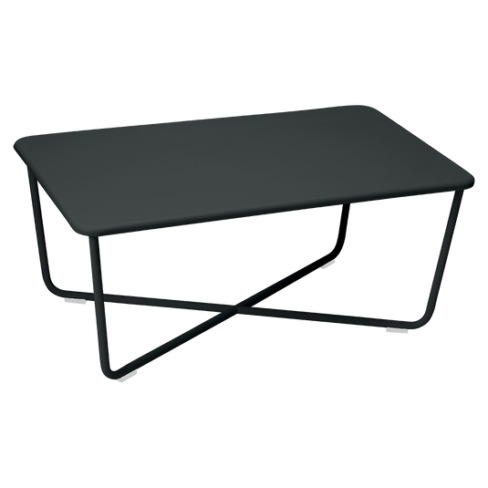 Fermob Croisette Low Table 97 x 57 cm in Anthracite – outdoor coffee table in powder-coated steel