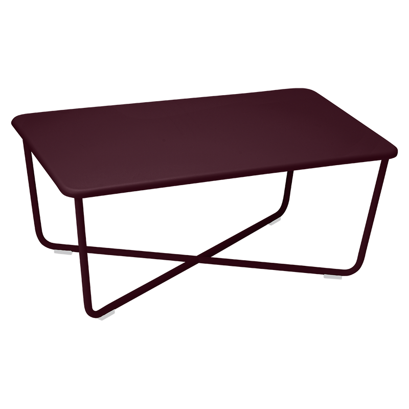 Load image into Gallery viewer, Fermob Croisette Low Table 97 x 57 cm in Black Cherry – outdoor coffee table in powder-coated steel
