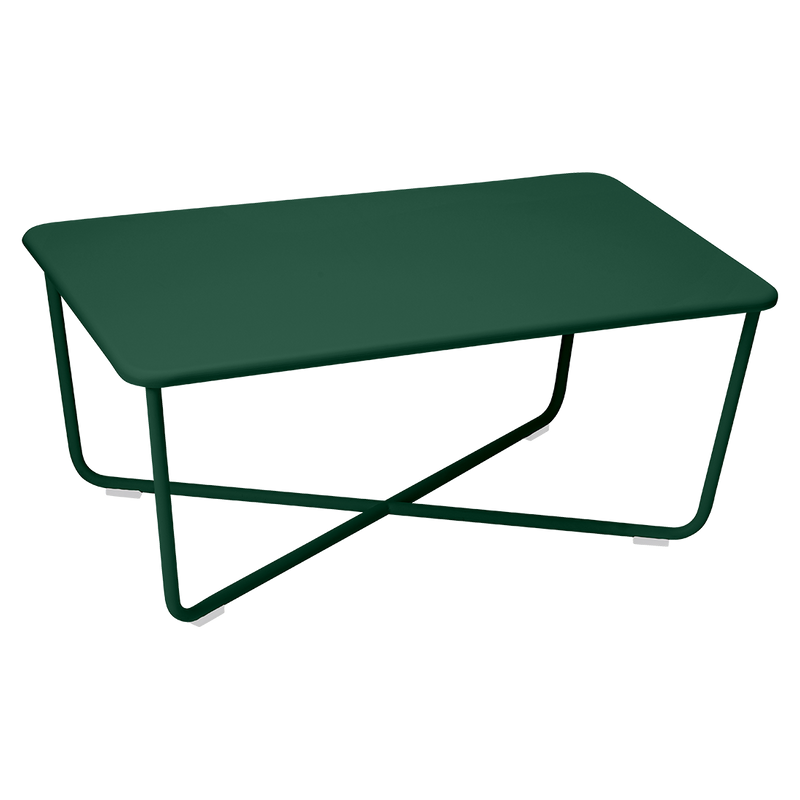 Load image into Gallery viewer, Fermob Croisette Low Table 97 x 57 cm in Cedar Green – outdoor coffee table in powder-coated steel
