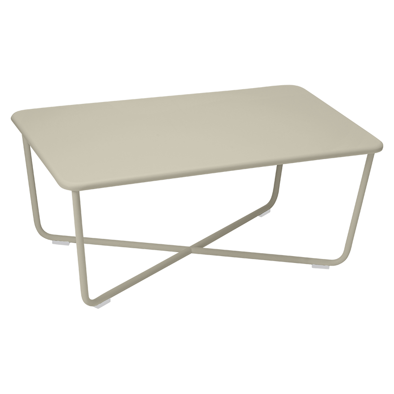 Load image into Gallery viewer, Fermob Croisette Low Table 97 x 57 cm in Clay Grey – outdoor coffee table in powder-coated steel
