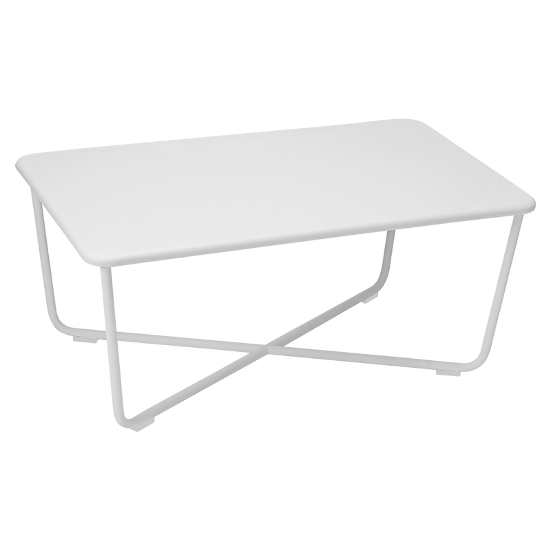 Load image into Gallery viewer, Fermob Croisette Low Table 97 x 57 cm in Cotton White – outdoor coffee table in powder-coated steel
