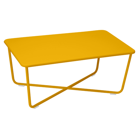 Fermob Croisette Low Table 97 x 57 cm in Honey – outdoor coffee table in powder-coated steel