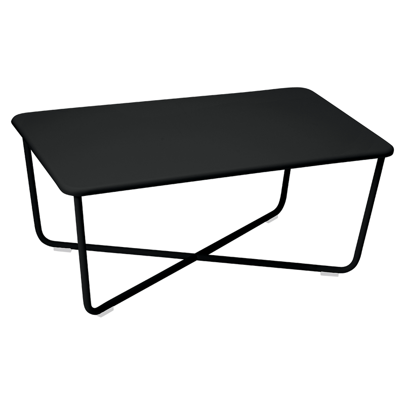 Load image into Gallery viewer, Fermob Croisette Low Table 97 x 57 cm in Liquorice – outdoor coffee table in powder-coated steel
